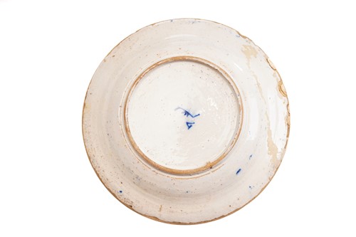 Lot 409 - Five 18th century Dutch Delft plates,...