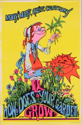 Lot 83 - An original 1971 hippy / marijuana-themed...