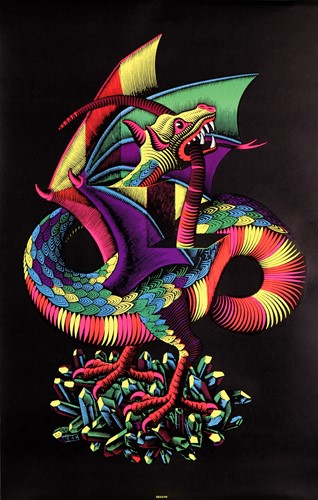 Lot 131 - Two original psychedelic blacklight posters,...