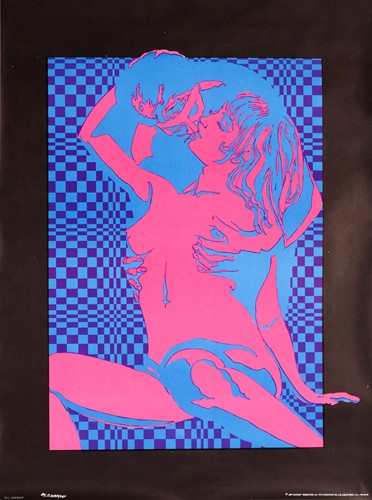 Lot 29 - An original 1971 blacklight psychedelic poster,...