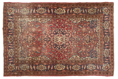 Lot 267 - An early 20th-century "Lacquer Red" ground...