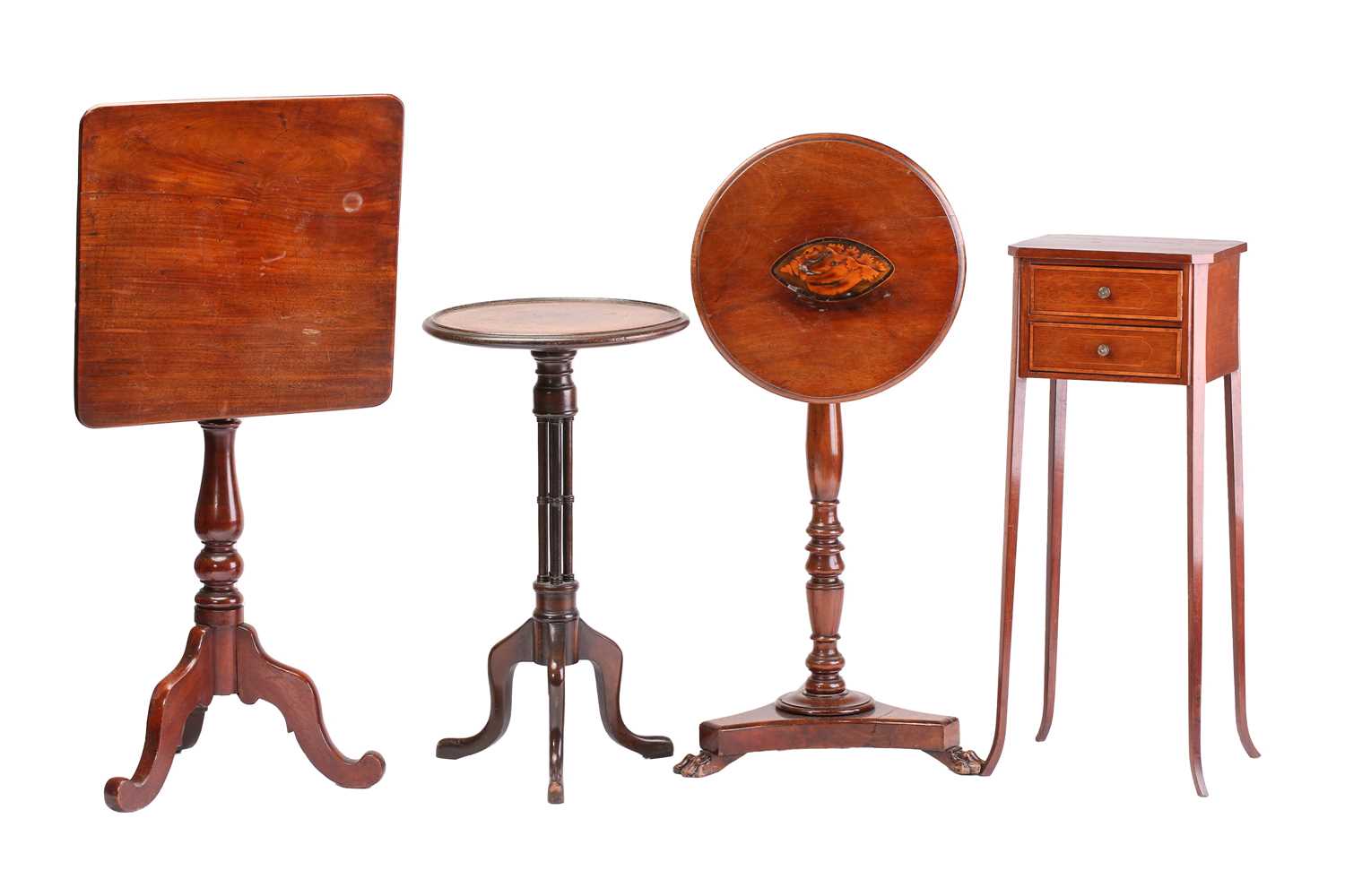 Lot 244 - A George III mahogany pedestal work table, The...