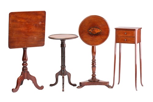 Lot A George III mahogany pedestal work table, The...