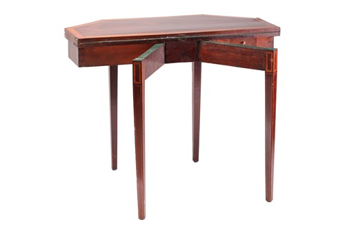 Lot 241 - A George III mahogany and satinwood banded...