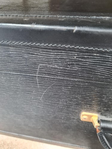 Lot 355 - Louis Vuitton black "Epi Leather" suitcase...