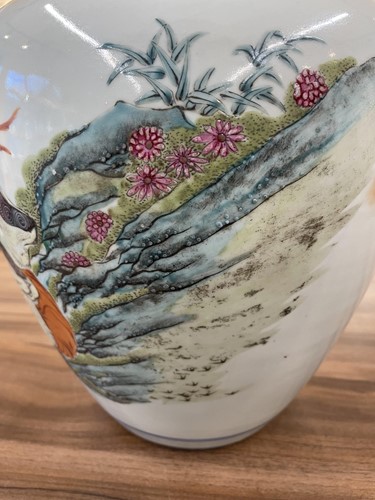 Lot 74 - A Chinese porcelain vase, late Qing dynasty,...