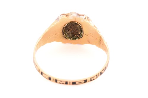 Lot 53 - Three 19th-century mourning rings; including a...