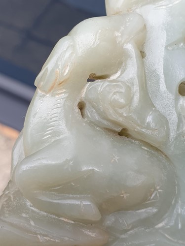 Lot 141 - A Chinese Jade carving of Shoulao, Qing, 18th...