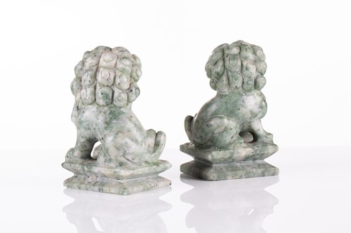 Lot 182 - A Chinese apple green jade censor, 20th...