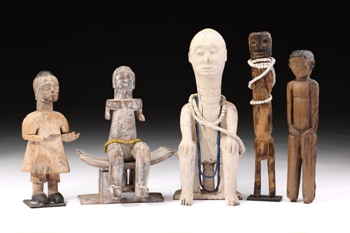 Lot 113 - A collection of five Adan figures, Togo/Ghana,...