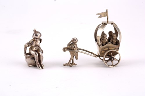 Lot 316 - A collection of white metal miniatures, with...