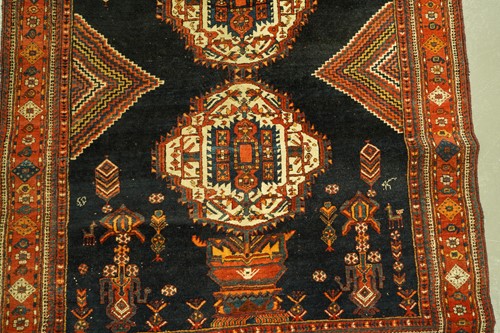 Lot 271 - A 20th-century indigo blue ground Afshar rug...