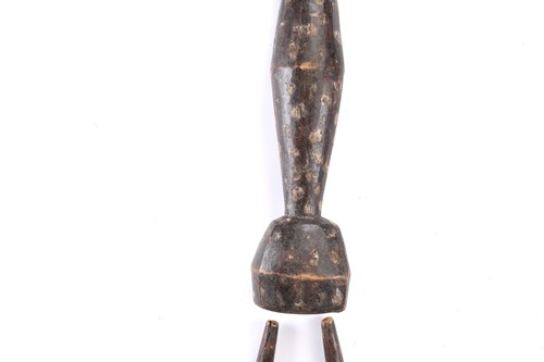 Lot 150 - A tall Marka house post, Mali, the standing...