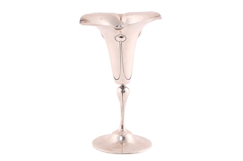 Lot 180 - An Art Nouveau silver stem vase, Sheffield...