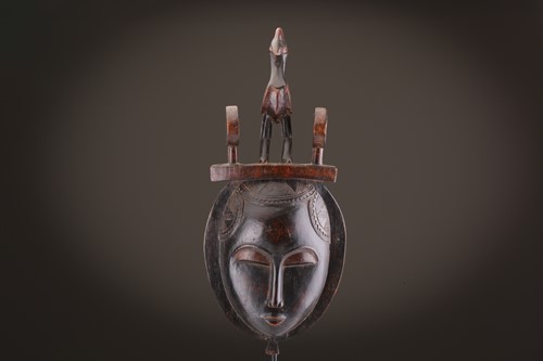 Lot 69 - Four Baule masks, Ivory Coast, three of...