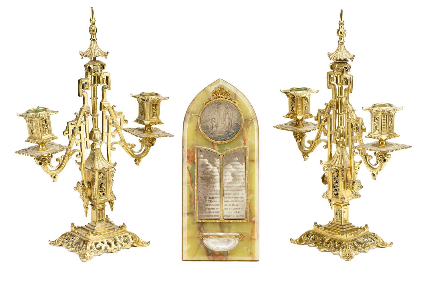 Lot 287 A Pair Of Late 19th Century Gilt Brass