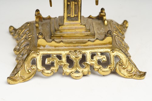 Lot 287 - A pair of late 19th-century gilt brass...
