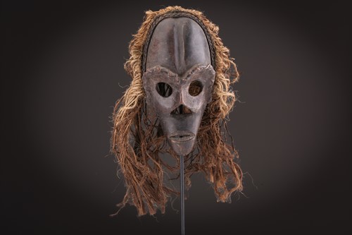 Lot 157 - A West African mask, possibly Yaure, Ivory...