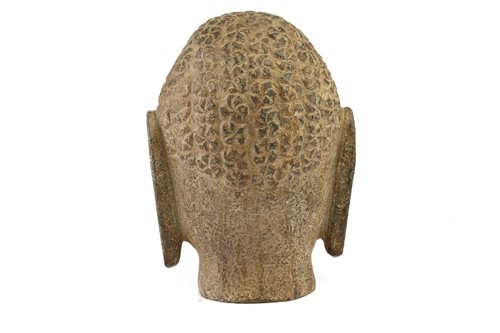 Lot 83 - A Chinese-carved stone head of the Gautama...