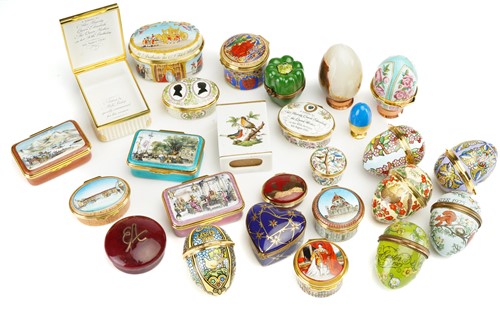 Lot 361 - A collection of Halcyon Days hard enamelled...