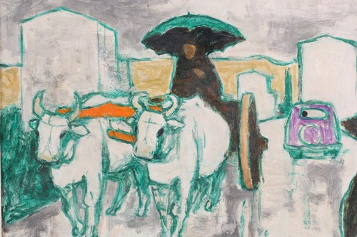 Lot 32 - Julian Trevelyan (1910-1988), 'Two Oxen and...