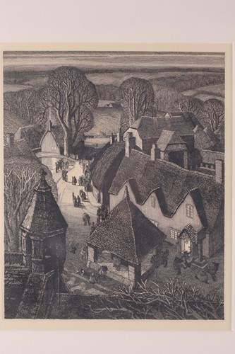 Lot 57 - Robin Tanner (1904-1988), 'Wiltshire Village,'...