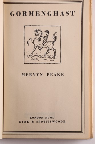 Lot 352 - Peake (Mervyn), The Gormenghast Trilogy, 1st...