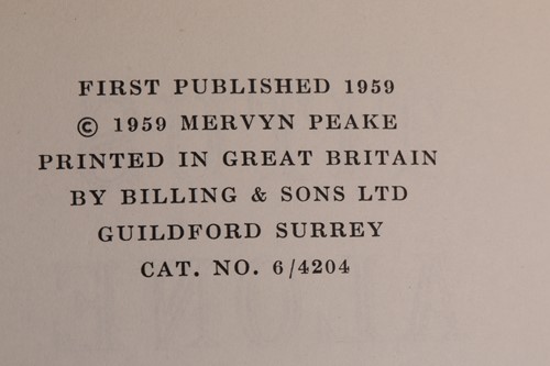 Lot 352 - Peake (Mervyn), The Gormenghast Trilogy, 1st...