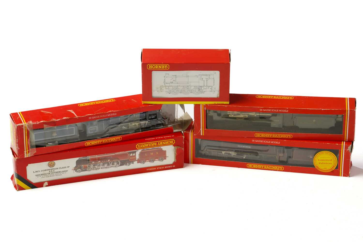 Lot 314 - Five boxed Hornby Railways locomotives,...