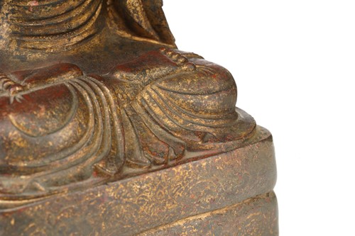 Lot 123 - A Chinese Sino Tibetan style bronze figure of...