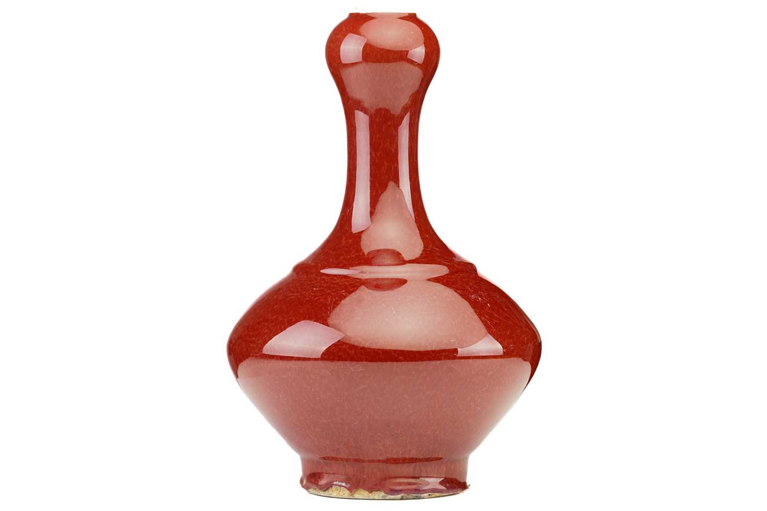 Lot 76 - A Chinese sang de boeuf glazed vase,...