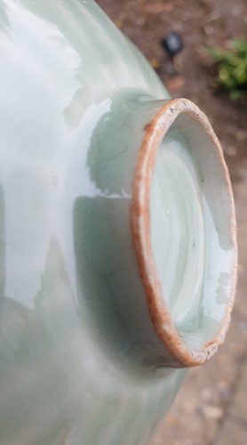 Lot 116 - A Chinese celadon glazed censor, of...