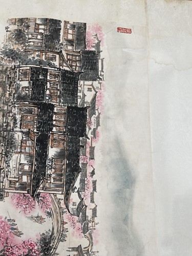 Lot 197 - A Chinese hanging scroll, New Year - Suzhou...