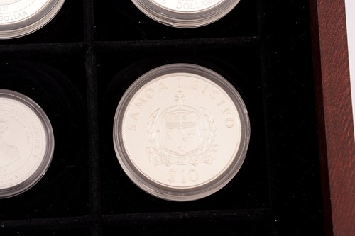 Lot 286 - A cased commemorative silver coin set, The...