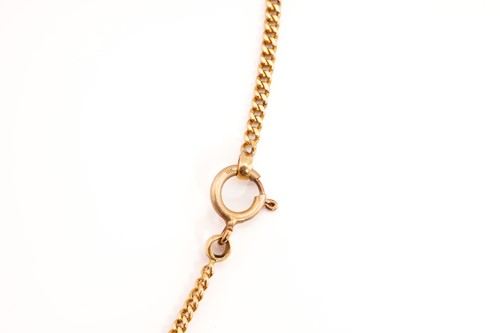 Lot 190 - An imitation turquoise pendant on chain,...