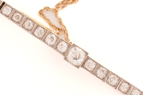 Lot 29 - An Art Deco style diamond line bracelet,...