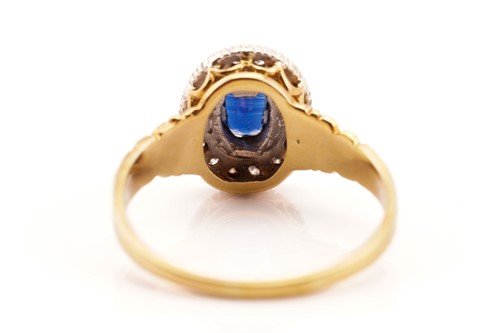 Lot 270 - Two gem-set 18ct gold rings; The first...