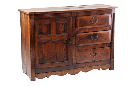Lot 224 - An 18th century and later oak and elm dresser...