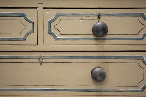 Lot 243 - A late Victorian-painted pine chest of drawers...