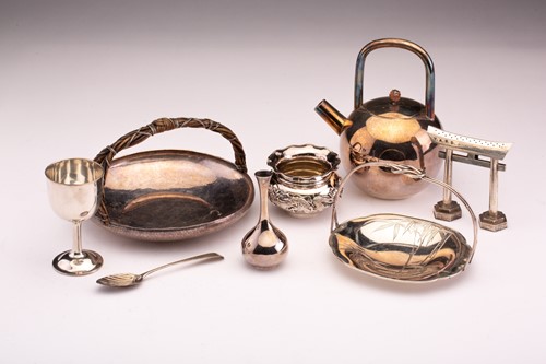 Lot 424 - A collection of Japanese white metal...