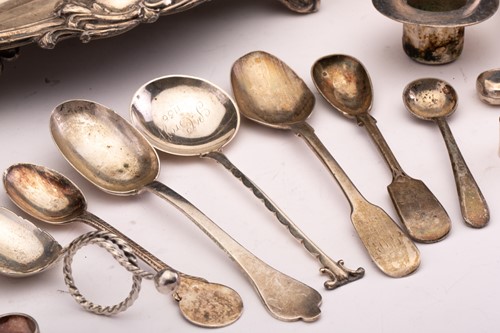 Lot 392 - A mixed collection of silver and silverplate...