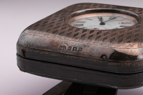Lot 409 - A silver pocket watch case with easel stand...