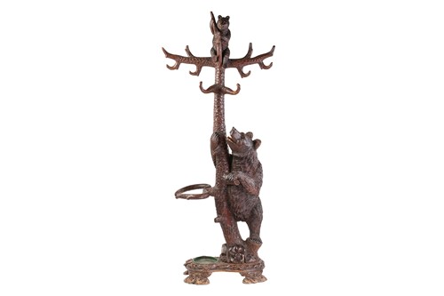 Lot 1 - A large late 19th-century carved wood Black...