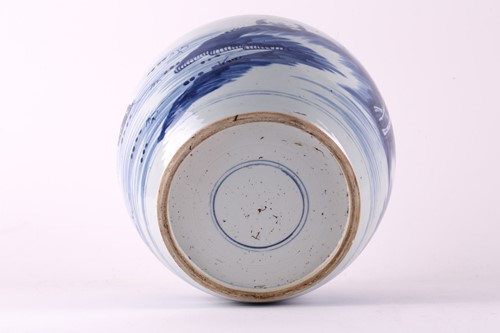 Lot 140 - A Chinese porcelain blue and white ginger jar,...