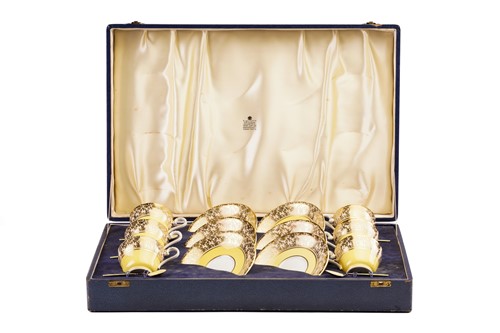 Lot 52 - An Aynsley bone china presentation coffee set,...