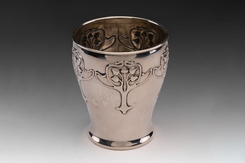 Lot 181 - A Scottish Arts & Crafts silver beaker,...