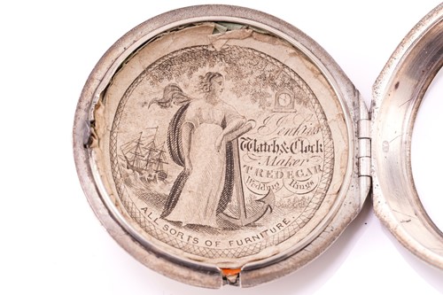 Lot 411 - A George III pair case fusee pocket watch...
