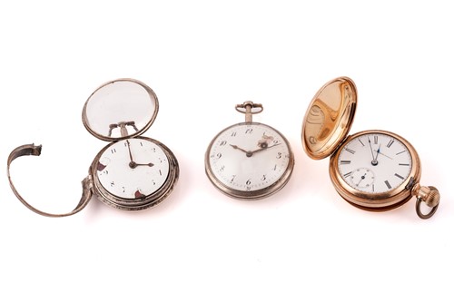Lot 326 - Two 18th-century open-face pocket watches and...