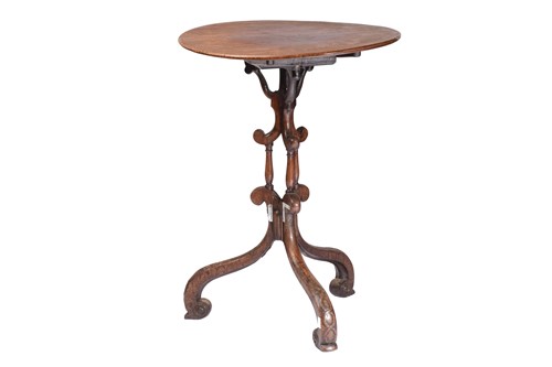 Lot 250 - A George III and later mahogany tripod table...