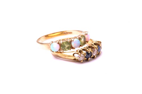 Lot 248 - Two gem set rings, the first ring is set with...
